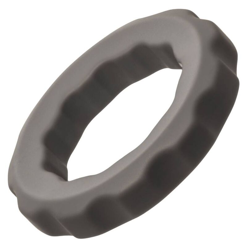 ANELLO PENE IN SILICONE "ALPHA ERECT" GRIGIO - CALEXOTICS