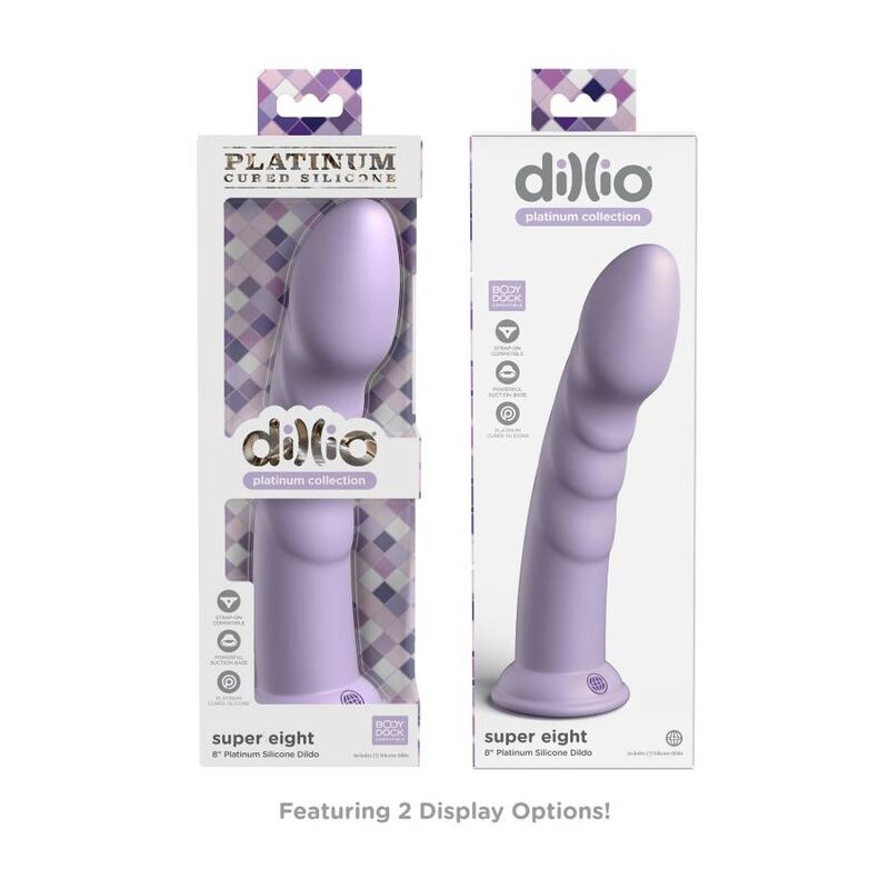 DILLIO - SUPER EIGHT DILDO 20,32 CM VIOLA