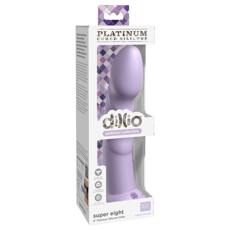 DILLIO - SUPER EIGHT DILDO 20,32 CM VIOLA