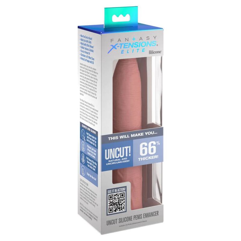 PROLUNGA PENE 17,7 CM, SILICONE ELITE ULTRA-REALISTICO, DESIGN NON TAGLIATO