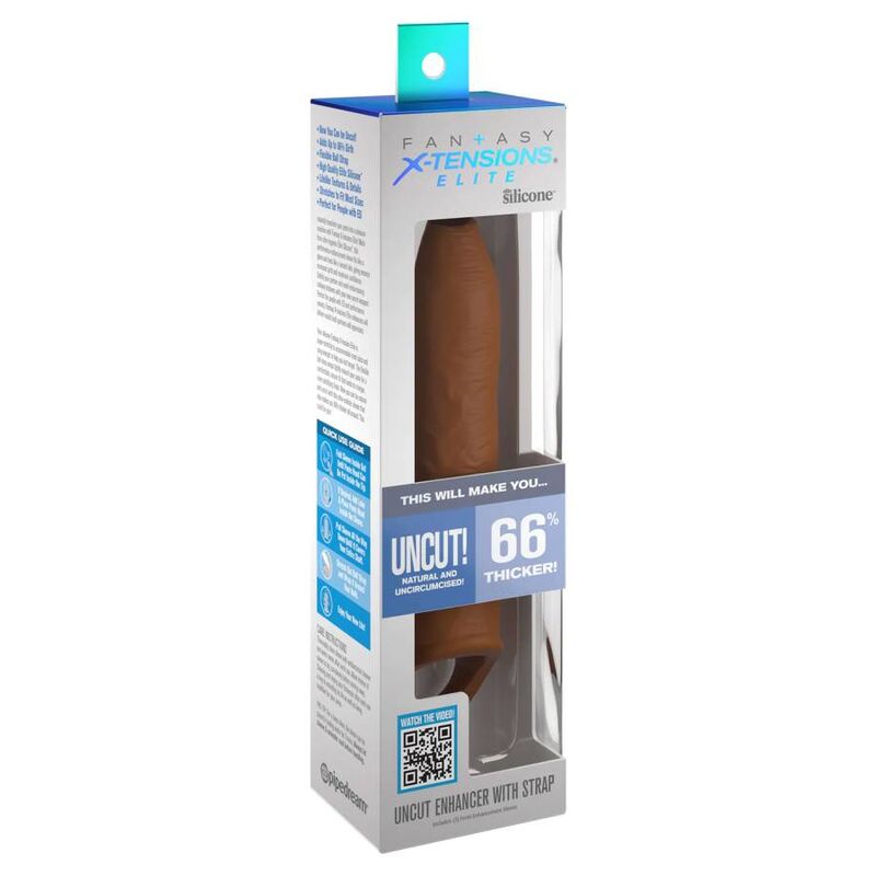 PIPEDREAMS - SLEEVE UNCUT GUAINA   CON STRAP 17,78 CM CARAMELLO