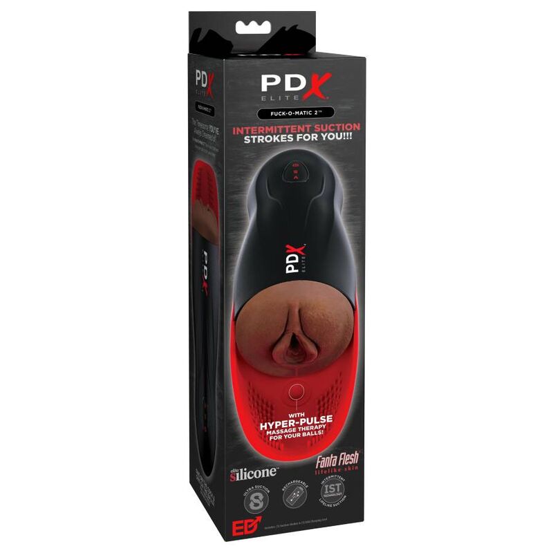 PDX ELITE - FUCK-O-MATIC 2 MASTURBATORE CON ASPIRAZIONE E VIBRAZIONE CON BASE PER TESTICOLI