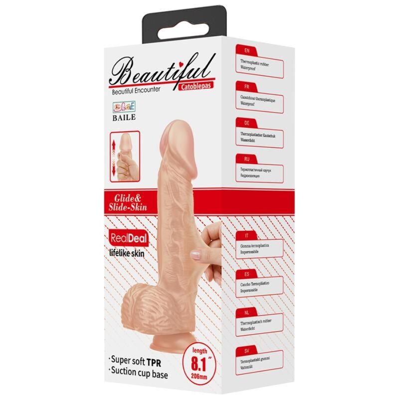 DILDO REALISTICO FLESSIBILE BEAUTIFUL ENCOUNTER CATOBLEPAS 20,6 CM NUDE