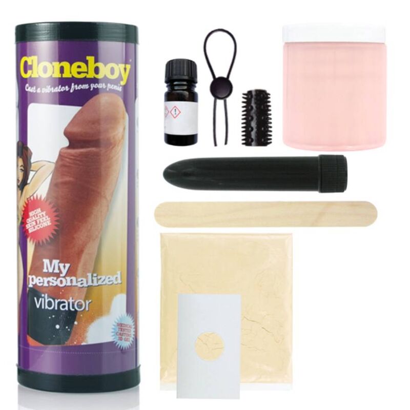 STAMPO PENE REALISTICO CON VIBRATORE, ANELLO EREZIONE, KIT COMPLETO FAI DA TE