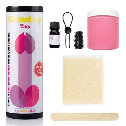 CLONEBOY - KIT CLONATORE DEL PENE E DILDO TULIPANO ROSA INTENSO