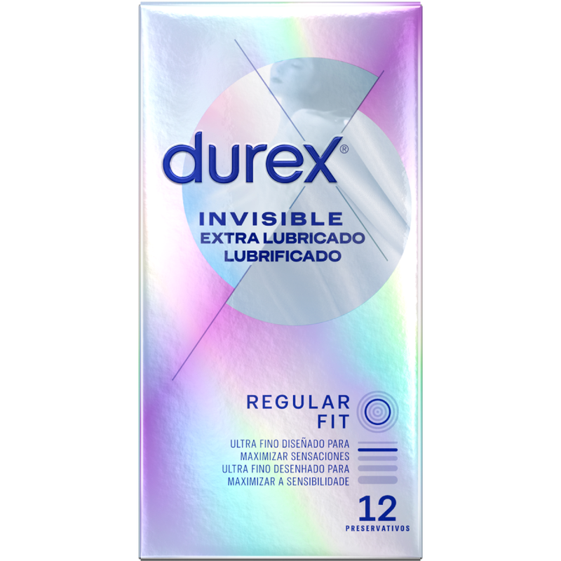 DUREX  INVISIBILE EXTRA LUBRIFICATO  PRESERVATIVI 12 UNITÀ