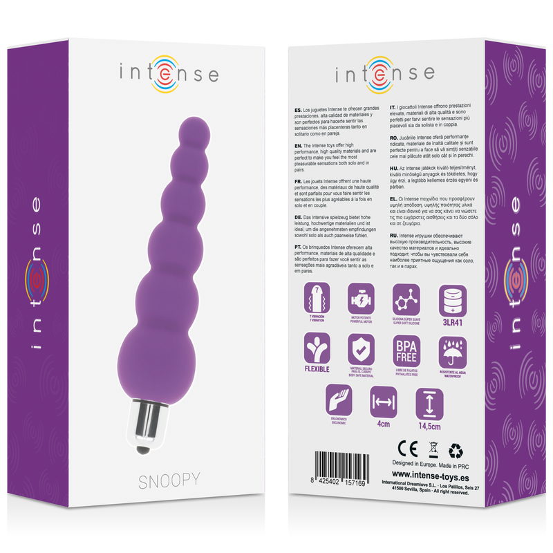 INTENSE - SNOOPY VIBRATORE 7 MODALITA' SILICONE LILLA