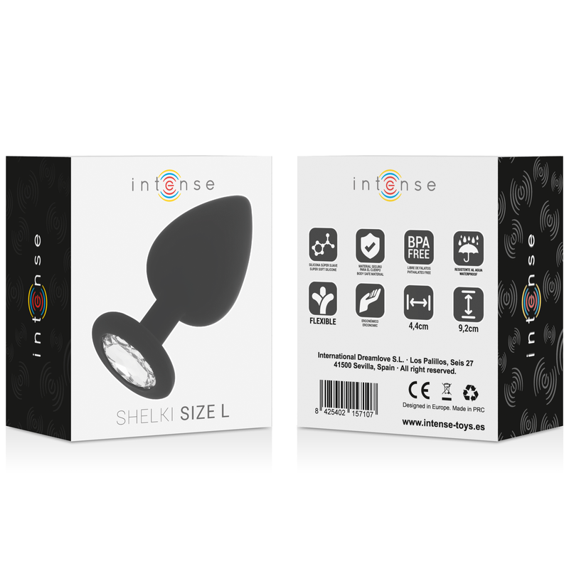 INTENSE - SHELKI  PLUG ANALE  MISURA L NERO