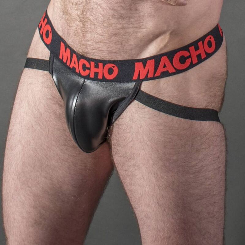 MACHO - MX25RC JOCK UOMO ROSSO IN PELLE BORSO ROSSO L
