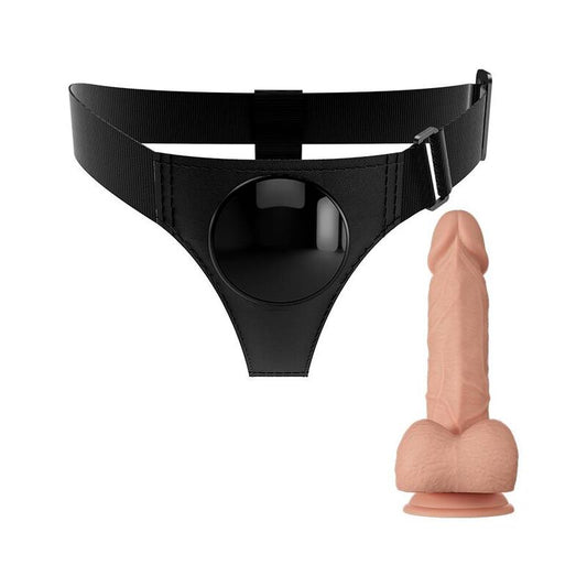 PRETTY LOVE - JERRY HARNESS SLIP UNIVERSALE CON DILDO 21,8 CM NUDE