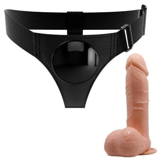 PRETTY LOVE - HARNESS SLIP UNIVERSALE TOM CON DILDO 20 CM NUDE