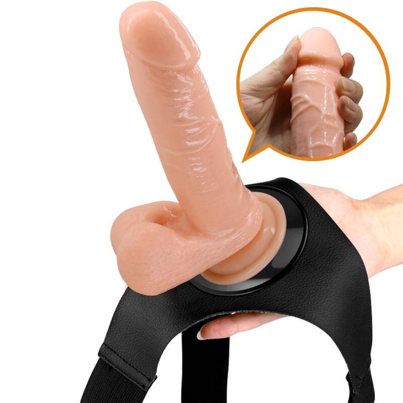 PRETTY LOVE - HARNESS SLIP UNIVERSALE TOM CON DILDO 20 CM NUDE