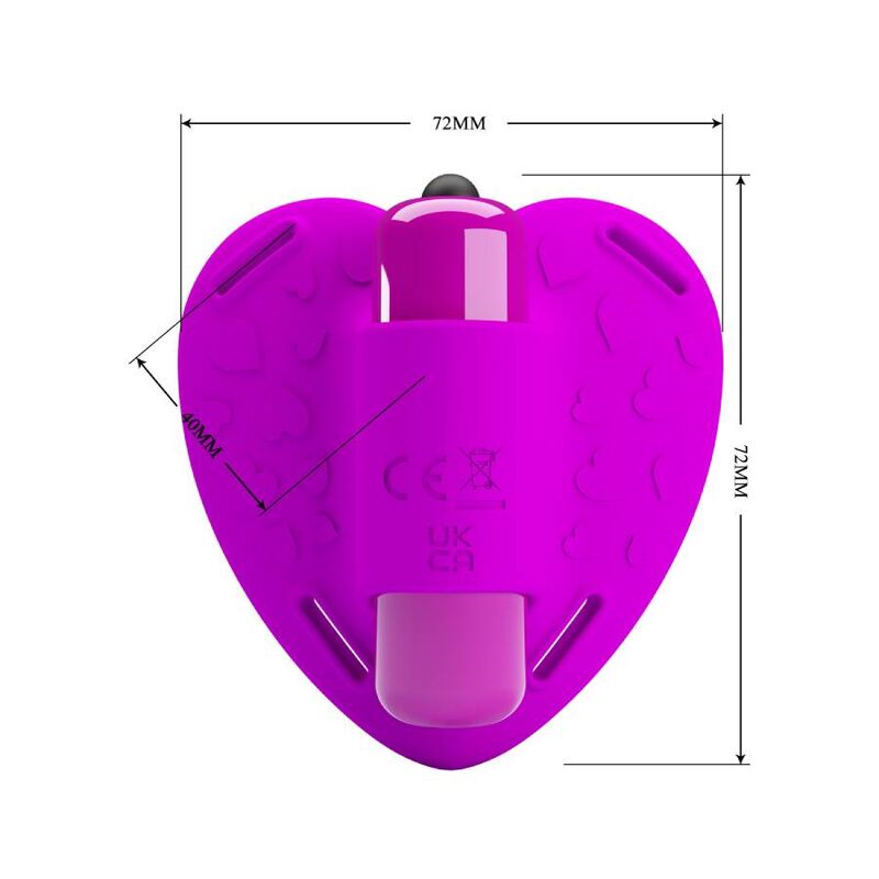 PRETTY LOVE - MASSAGGIATORE CLITORIDEO HEARTBEAT  10 FUNZIONI VIOLA