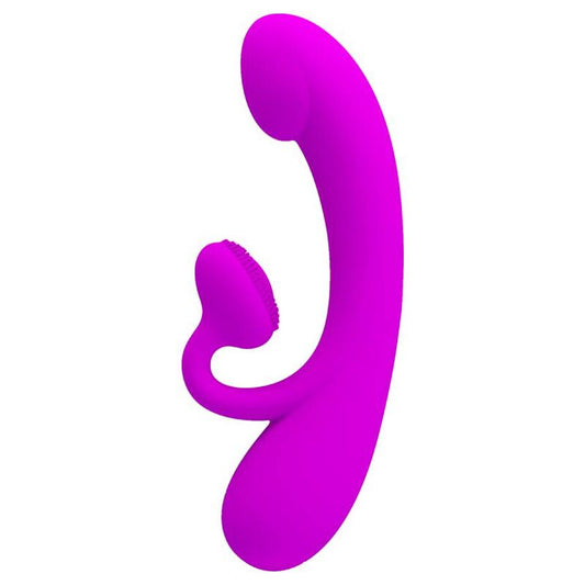 PRETTY LOVE - VIBRATORE SINCERE E SUCCHIATORE PER CLITORIDE IN SILICONE VIOLA