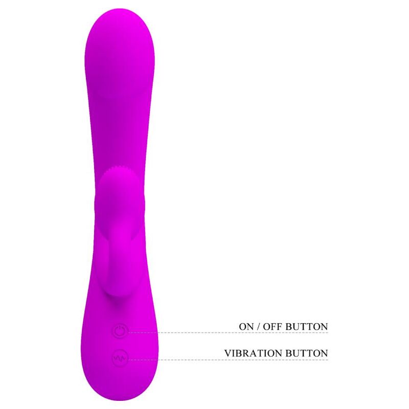 PRETTY LOVE - VIBRATORE SINCERE E SUCCHIATORE PER CLITORIDE IN SILICONE VIOLA