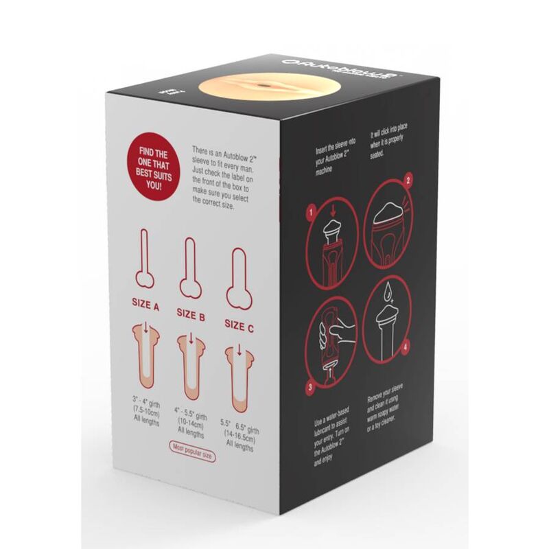 AUTOBLOW 2 -  MANICOTTO  CON VAGINA COMPATIBILE TAGLIA C