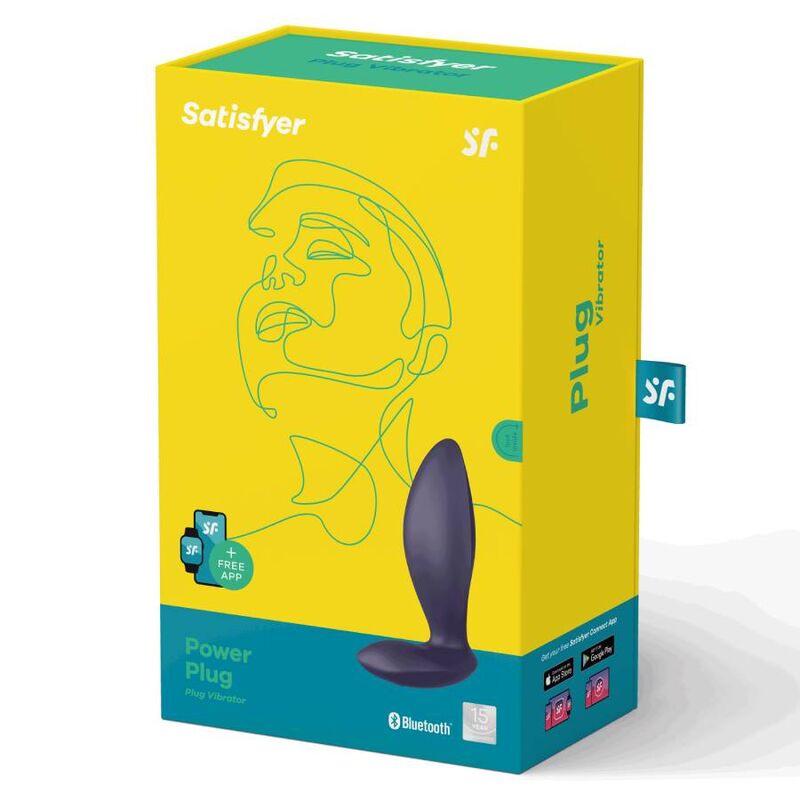 SATISFYER - POWER PLUG ANALE VIBRANTE CON APP VIOLA