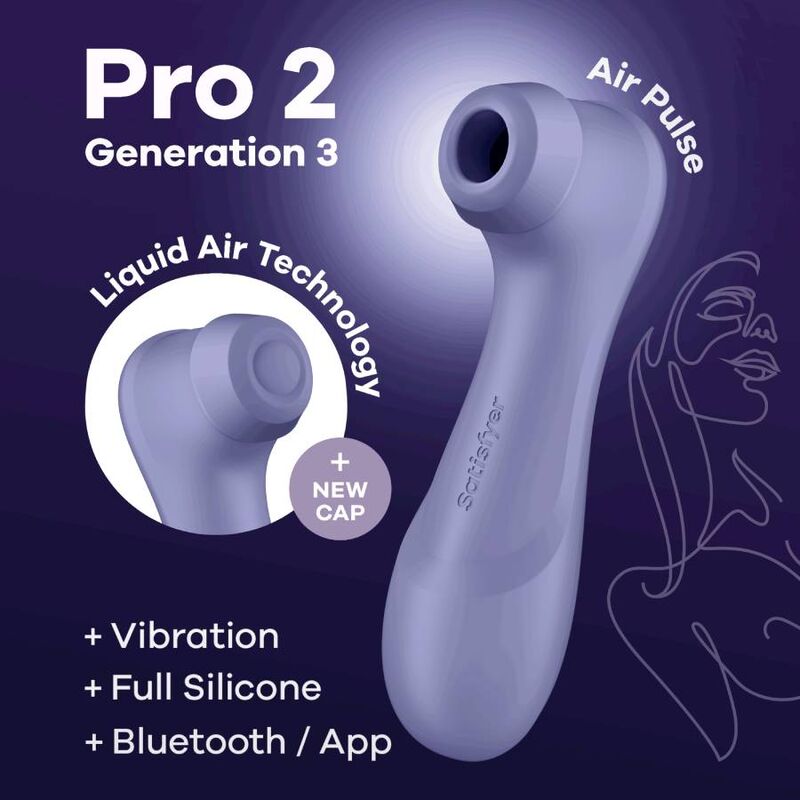SATISFYER - PRO 2 GENERATION VIBRATORE SUCCHIA CLIRTORIDE CON BLUETOOTH E APP
