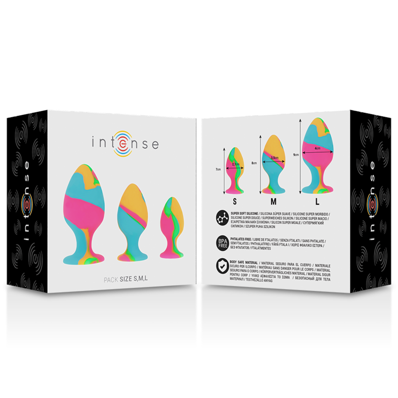 INTENSE - SET DI PLUG IN SILICONE MULTICOLORE