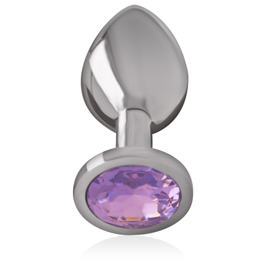 INTENSE - PLUG ANALE IN ALLUMINIO CON CRISTALLO VIOLA MISURA S