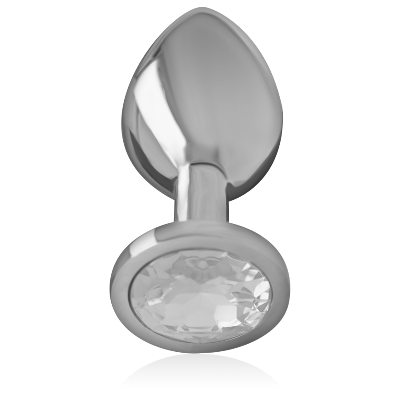 INTENSE - PLUG ANALE IN ALLUMINIO CON CRISTALLO ARGENTATO TAGLIA L
