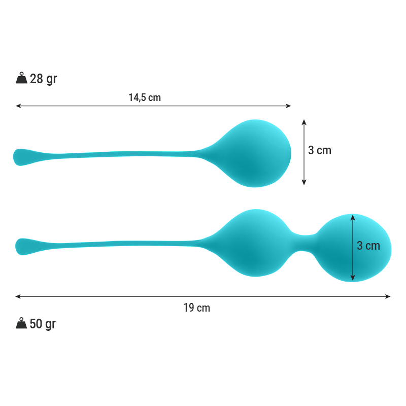 INTENSE - KENDALL SET PALLINE DI KEGEL BLU