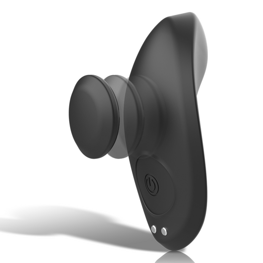 BLACK&SILVER - STIMOLATORE DA MUTANDINA RICARICABILE IN SILICONE PRESTON NERO