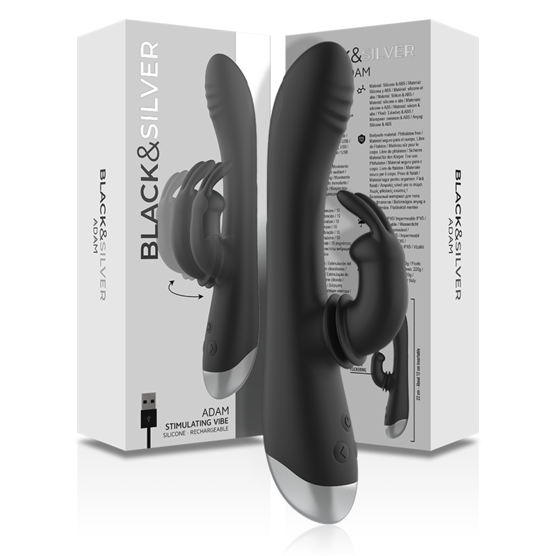 VIBRATORE DOPPIA STIMOLAZIONE, FLESSIBILE E IMPERMEABILE, 10 MODALITÀ VIBRAZIONE