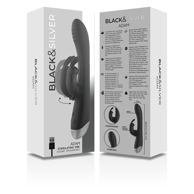 VIBRATORE DOPPIA STIMOLAZIONE, FLESSIBILE E IMPERMEABILE, 10 MODALITÀ VIBRAZIONE