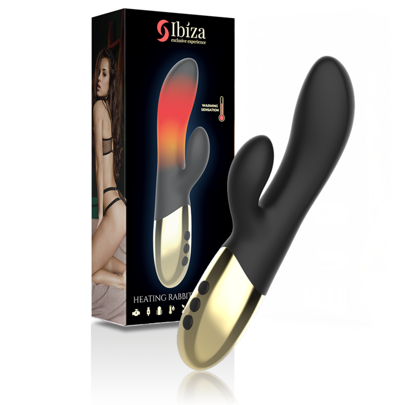 IBIZA - VIBRATORE CON RABBIT CON FUNZIONE RISCALDANTE IN SILICONE
