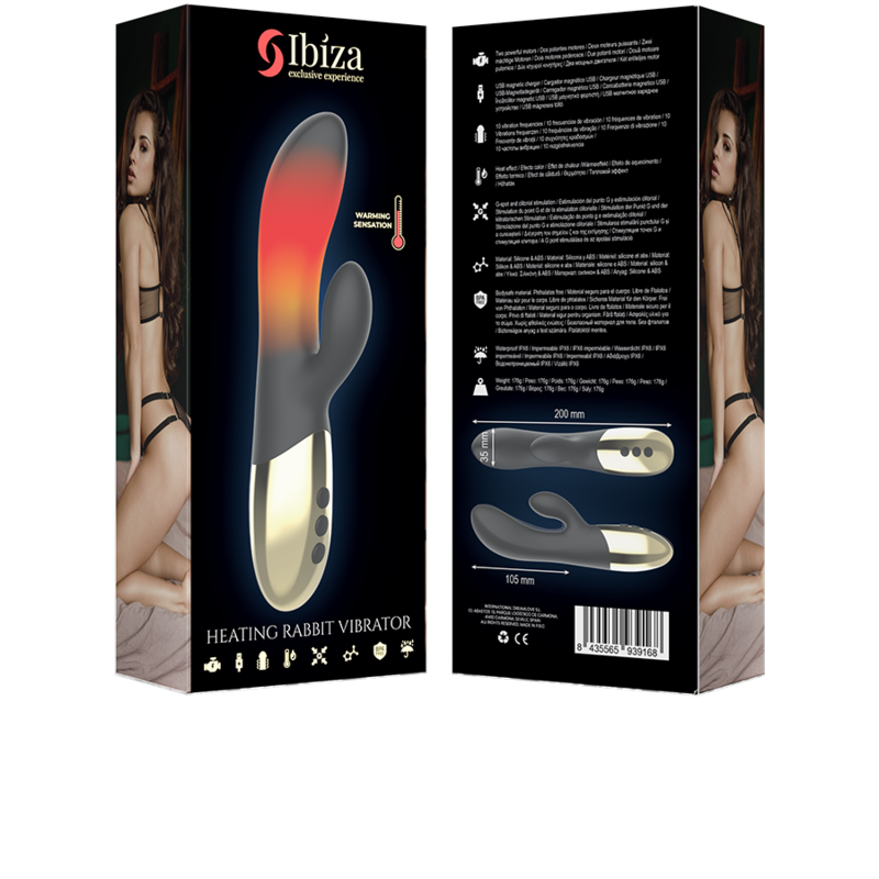 IBIZA - VIBRATORE CON RABBIT CON FUNZIONE RISCALDANTE IN SILICONE