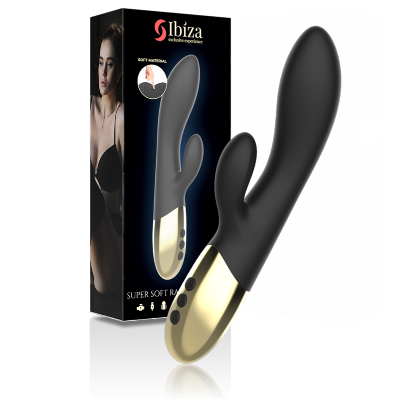 IBIZA - VIBRATORE CON RABBIT SUPER MORBIDO IN SILICONE