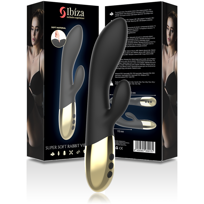 IBIZA - VIBRATORE CON RABBIT SUPER MORBIDO IN SILICONE