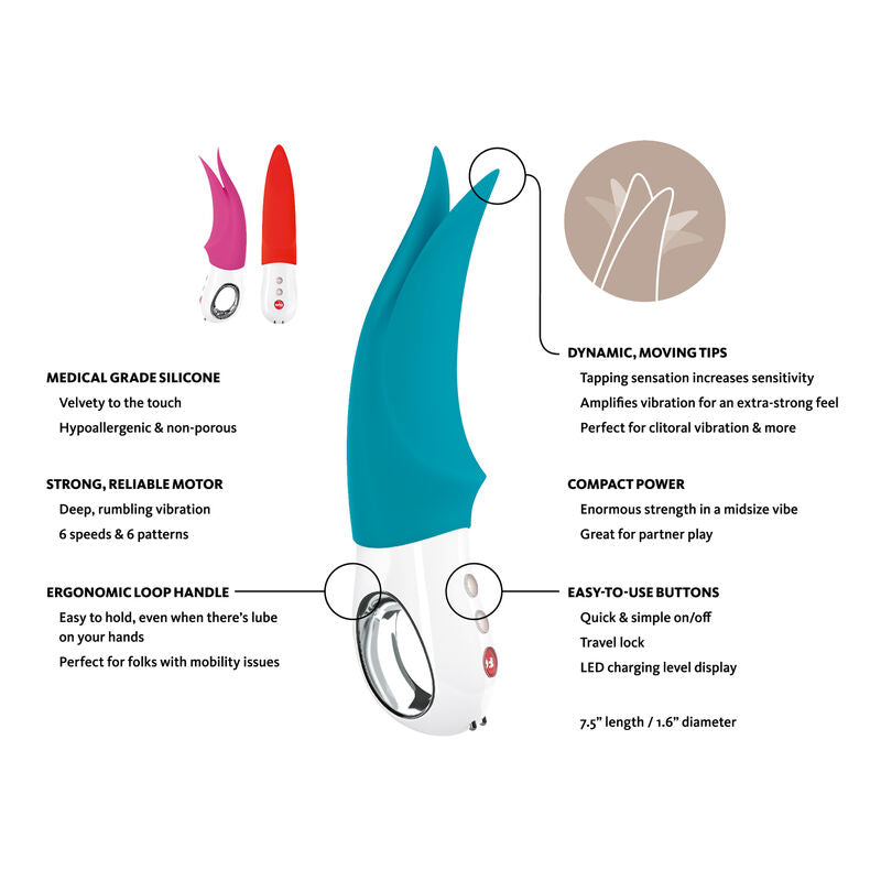 VIBRATORE CLITORIDEO, PUNTE DINAMICHE POTENTI, RICARICABILE IMPERMEABILE