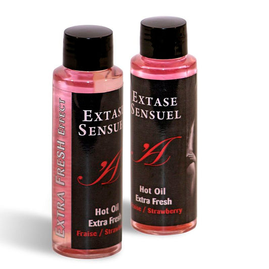 EXTASE SENSUAL - OLIO DA MASSAGGIO  EFFETTO RINFRESCANTE AROMA FRAGOLA 100 ML