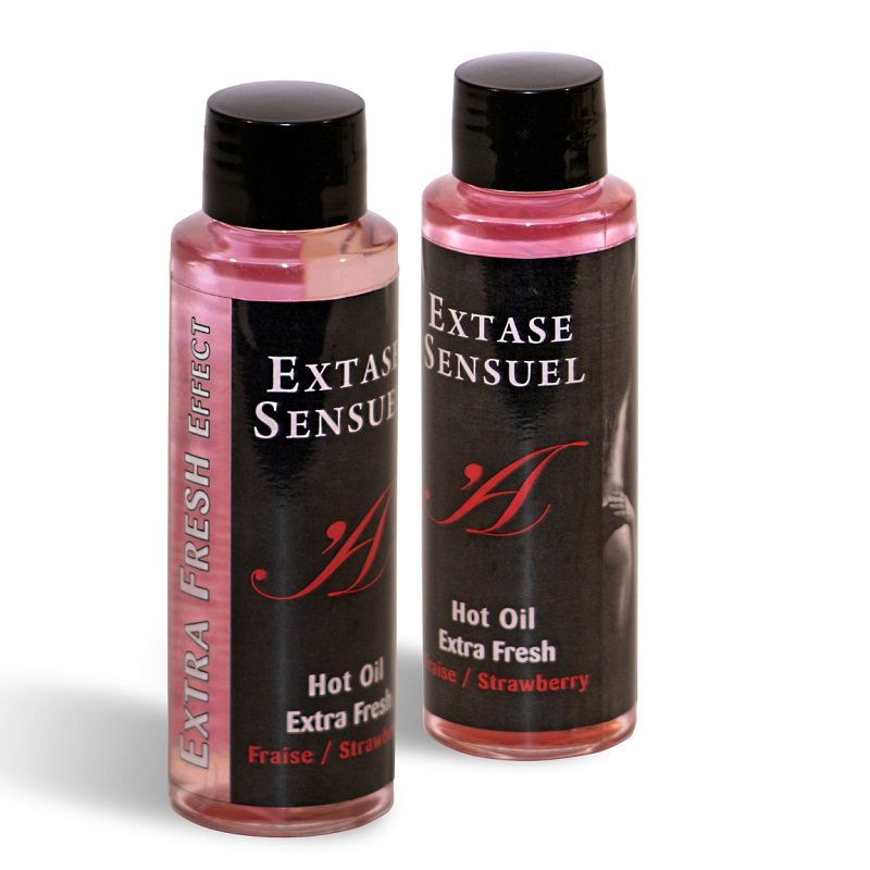 EXTASE SENSUAL - OLIO DA MASSAGGIO  EFFETTO RINFRESCANTE AROMA FRAGOLA 100 ML
