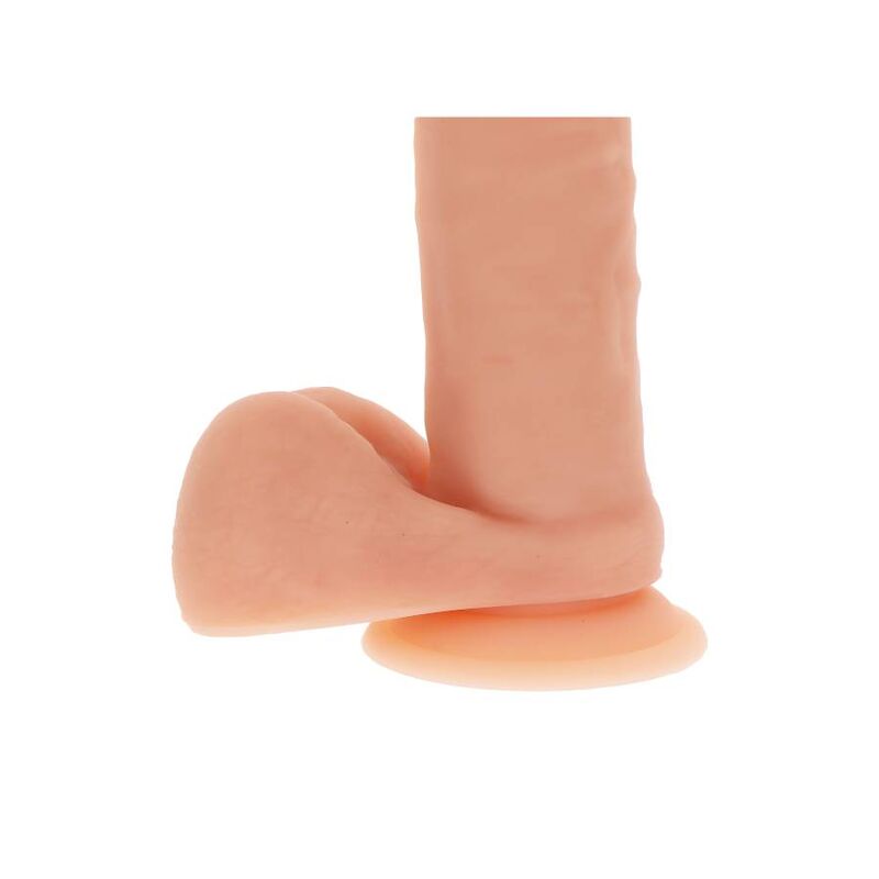 DILDO SILICONE 20,5 CM, REALISTICO CON TESTICOLI, BASE A VENTOSA