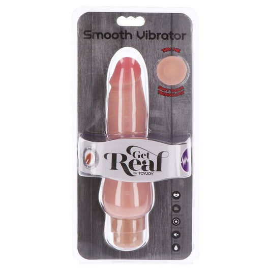 GET REAL - VIBRATORE SMOOTH A DOPPIA DENSITÀ 20,5 CM NUDE