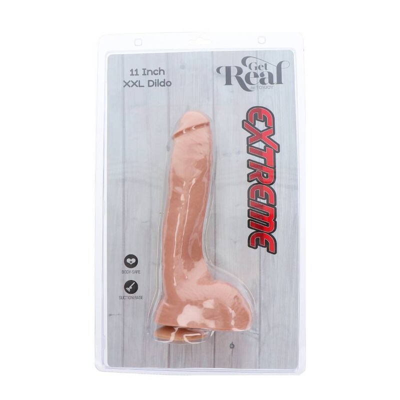 GET REAL - EXTREME DILDO XXL 28 CM NUDE