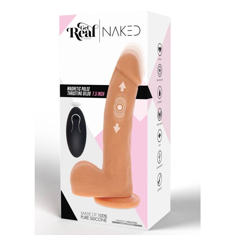 GET REAL - MAGNETIC PULSE DILDO CON PULSAZIONE NUDE