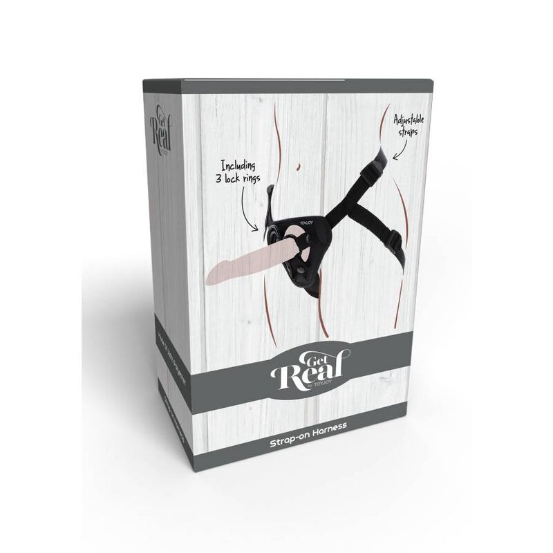 GET REAL - HARNESS CON CINGHIE REGOLABILI NERO