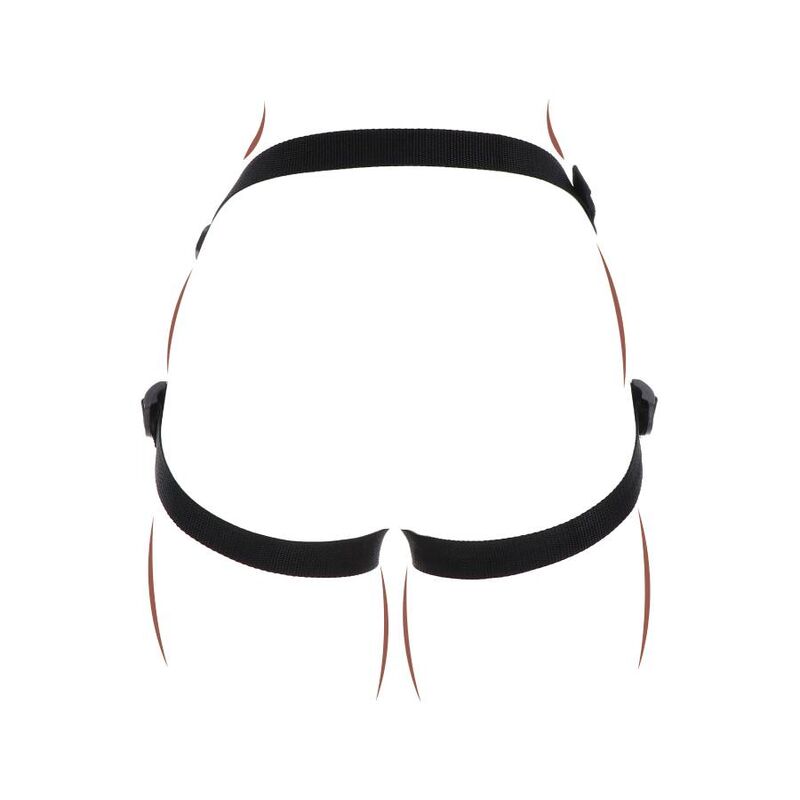 GET REAL - HARNESS CON CINGHIE REGOLABILI NERO