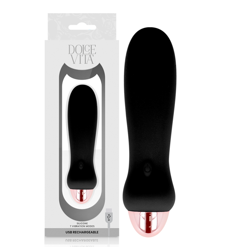 DOLCE VITA -  FIVE VIBRATORE RICARICABILE 7 VELOCITÀ  NERO 