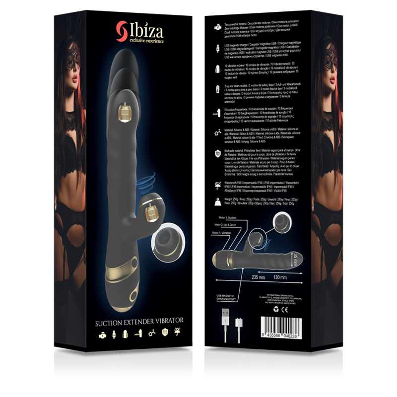 VIBRATORE DOPPIA STIMOLAZIONE CLITORIDEA E PUNTO G, ASPIRAZIONE ULTRASONICA