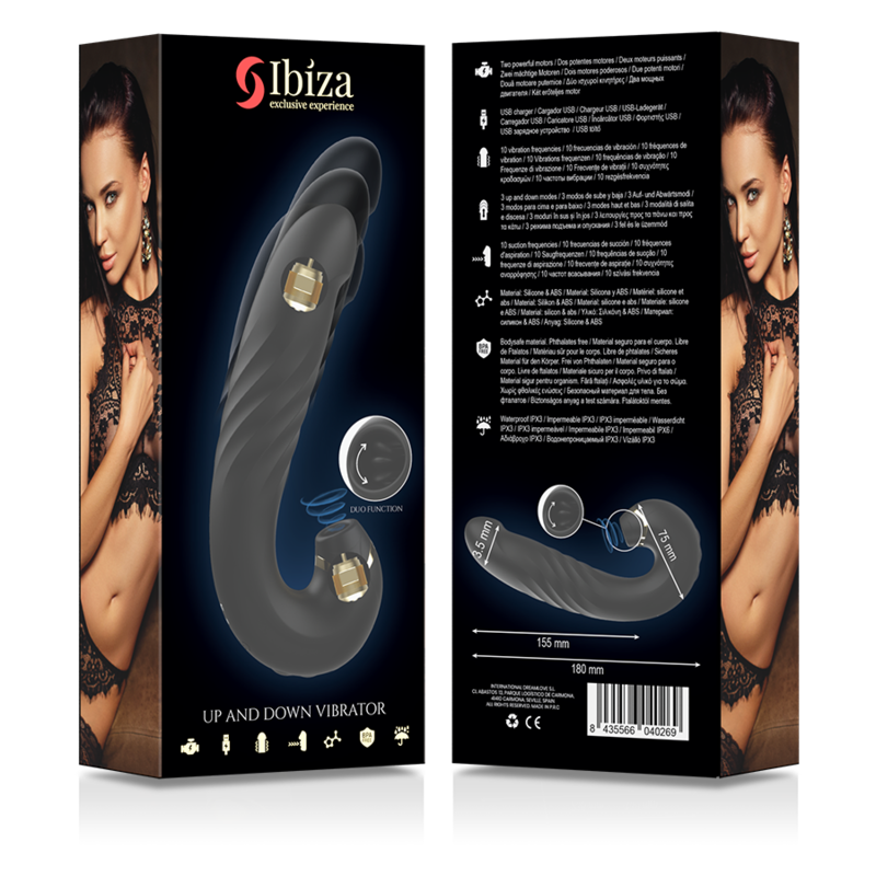 IBIZA - CLIP UP & DOWN + VIBRATORE + ASPIRAZIONE CLITORIDEA