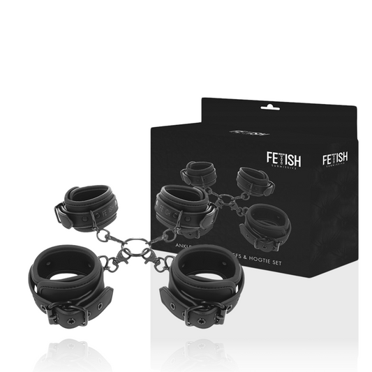 FETISH SUBMISSIVE - HOTGIE + SET DI MANETTE E CAVIGLIERE CON FODERA IN NEOPRENE