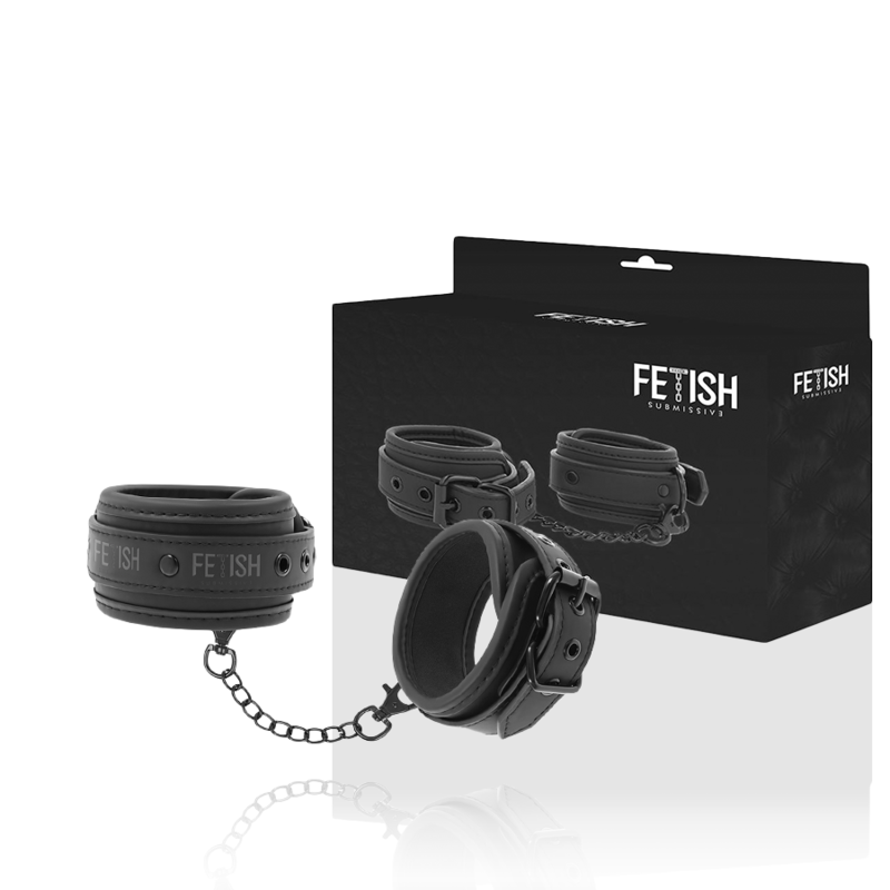 FETISH SUBMISSIVE - CAVIGLIERE IN PELLE VEGANA CON FODERA IN NEOPRENE