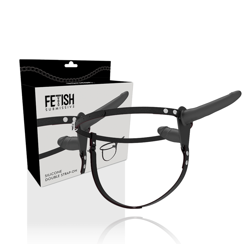 FETISH SUBMISSIVE - HARNESS DOPPIA PENETRAZIONE NERO