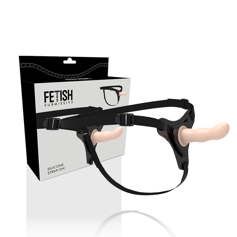 FETISH SUBMISSIVE - HARNESS IN SILICONE PUNTO G 12,5 CM NUDE