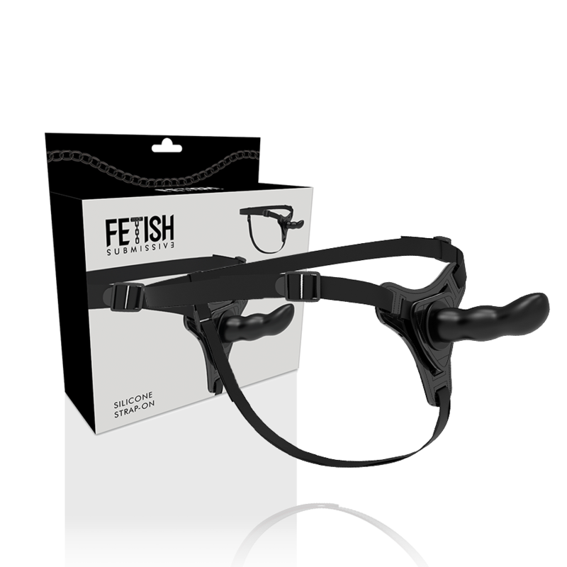 FETISH SUBMISSIVE - HARNESS IN SILICONE PUNTO G 16 CM NERO